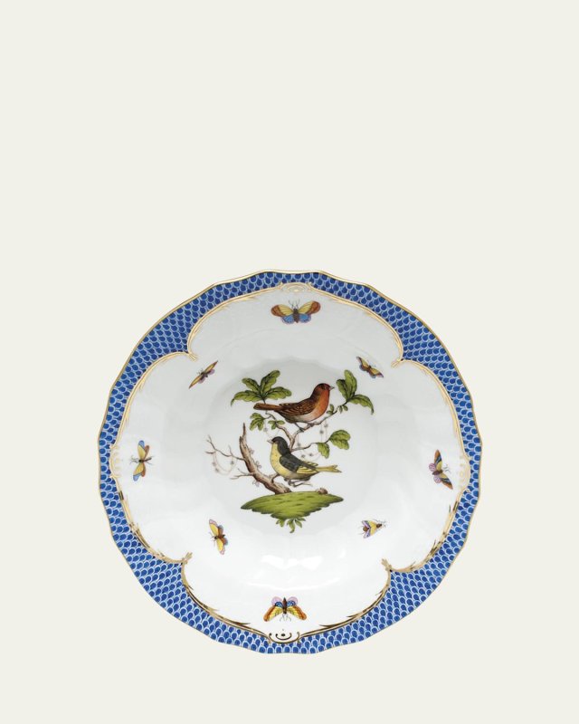 Rothschild Blue Motif 02 Rim Soup Bowl